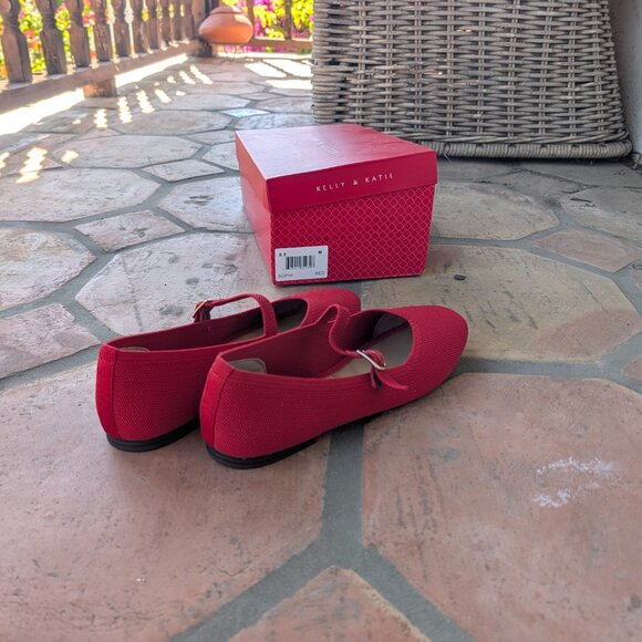 Kelly & Katie Sophi Mary Jane Flat 8.5 Red - Picture 4 of 4